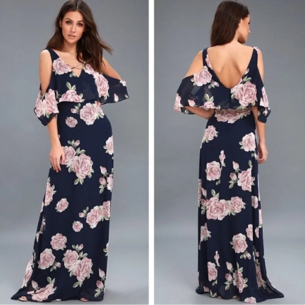 Lulus  The Very Thought of You Floral Print Maxi Dress - Picture 8 of 12